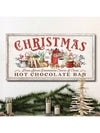 Festive Farmhouse Christmas Wall Art: Hot Cocoa Bar Canvas Decoration