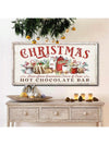 Festive Farmhouse Christmas Wall Art: Hot Cocoa Bar Canvas Decoration