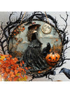 Spooky Witch Acrylic Hanging Ornament - Perfect for Halloween Garden and Home Decor