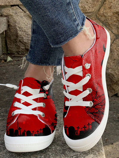 Women's Halloween Comfort Sneakers: Spooktacular Style for All Sizes