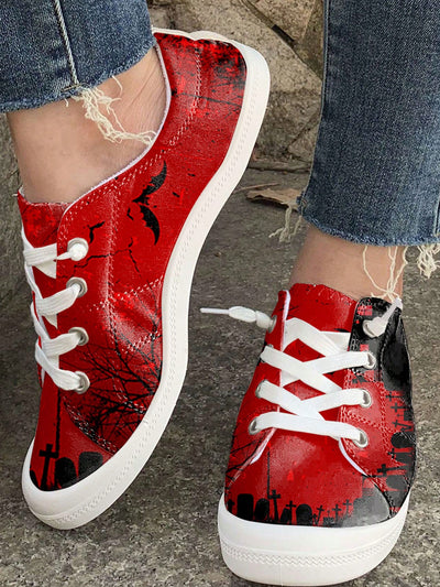 Women's Halloween Comfort Sneakers: Spooktacular Style for All Sizes