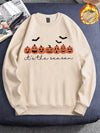 Men's Spooky Halloween Pumpkin and Bat Print Sweatshirt