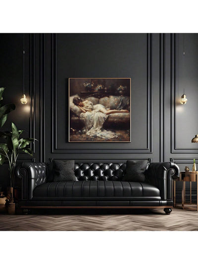 Victorian Elegance: Tired Woman Antique Canvas Wall Art for Timeless Home Decor