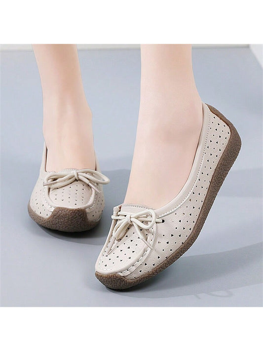 Comfort & Style: Hollow-Out Breathable Loafers for Women - Ideal Summer Sandals