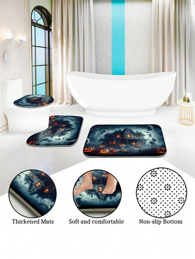 Spooky and Stylish: Halloween Ghost Themed Shower Curtain Set