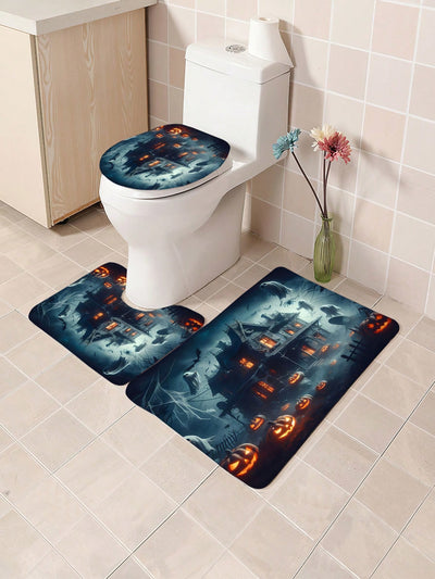 Spooky and Stylish: Halloween Ghost Themed Shower Curtain Set