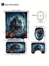 Spooky and Stylish: Halloween Ghost Themed Shower Curtain Set