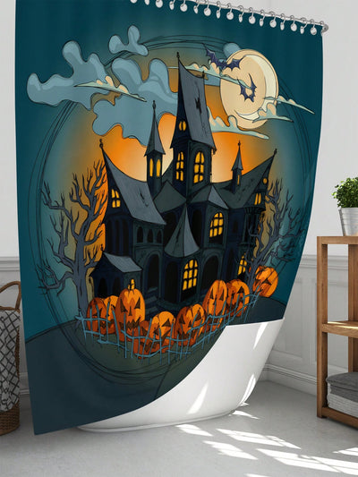 Spooky and Stylish: Halloween Ghost Themed Shower Curtain Set