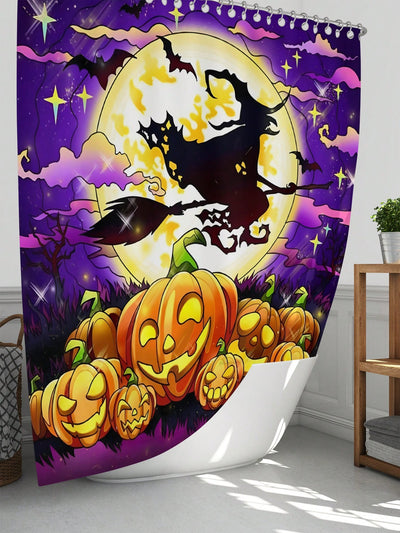 Spooky and Stylish: Halloween Ghost Themed Shower Curtain Set