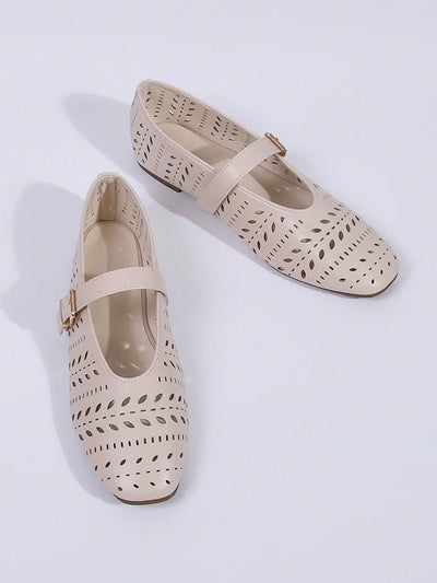 Chic and Sophisticated Hollow-Out Flat Shoes: Elevate Your Style This Summer