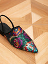 Chic Embroidered Pointed Toe Mules - Perfect for Spring and Summer