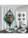 Wild Safari Bathroom Décor Set: Leopard & Tiger Shower Curtain with Matching Accessories