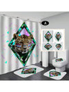 Wild Safari Bathroom Décor Set: Leopard & Tiger Shower Curtain with Matching Accessories