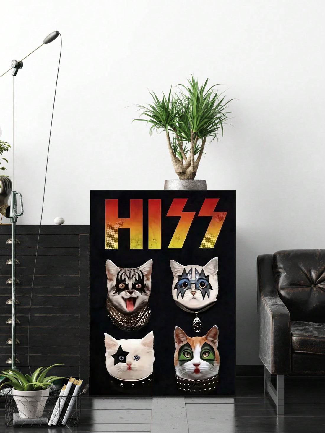Elevate your home decor with our Whimsical Cool Cat Canvas Poster. Featuring a charming and playful cat, this high-quality poster is the purrfect addition to any room. Add a touch of whimsy and personality to your space with this unique and eye-catching piece.
