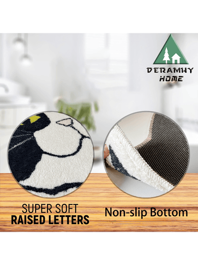 Adorable Black Cat Bathroom Rug: Non-Slip, Absorbent, and Stylish Addition to Your Home