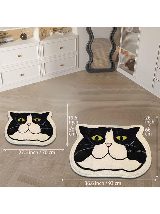 Adorable Black Cat Bathroom Rug: Non-Slip, Absorbent, and Stylish Addition to Your Home