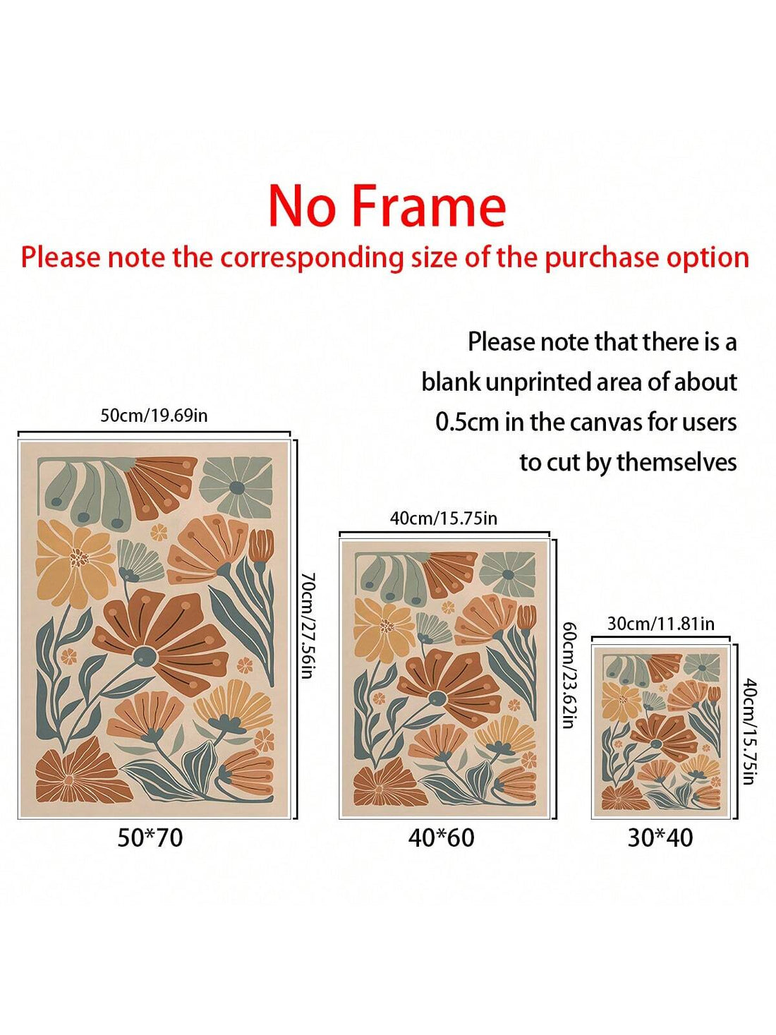 Transform your walls into a botanical garden with this charming three-piece canvas art set! Each frameless print features delicate wildflower illustrations rendered in a clean, minimalist style that plays beautifully with any room aesthetic. The lightweight canvases are ready to hang and instantly elevate your space with nature-inspired elegance. Perfect for gallery walls, bedrooms, or living areas, this set brings a fresh, organic vibe without the fuss. Mix, match, and arrange them however your creative he