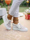 Summer Blooms: Floral Embroidery Mesh Casual Platform Sneakers