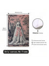 Spooky Chic: Lolita Ghost Halloween Fashion Canvas Poster for Stylish Home Decor