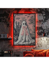 Spooky Chic: Lolita Ghost Halloween Fashion Canvas Poster for Stylish Home Decor