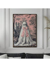 Spooky Chic: Lolita Ghost Halloween Fashion Canvas Poster for Stylish Home Decor