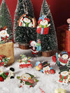 Festive Cheer: 24-Piece Wooden Snowman Ornament Set for a Whimsical Holiday Touch