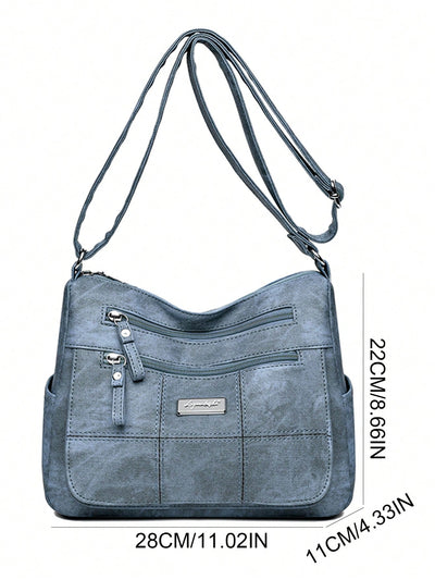 Chic Elegance: Luxury Soft Leather Handbag with Multiple Pockets for Effortless Style