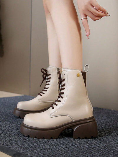 Elevate Your Style with New Fashion Chunky Heel Short Boots for Women