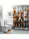 Moo-ve over boring bathroom decor - Introducing the Highland Cow Hammock Pattern Bathroom Curtain Set