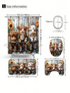 Moo-ve over boring bathroom decor - Introducing the Highland Cow Hammock Pattern Bathroom Curtain Set