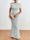 Elegant Asymmetric Mermaid Dress - Solid Color Summer Style