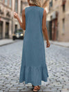 Women's Sleeveless Ruffle Hem Dress: Simply Stylish Casual Chic