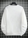 Cozy Comfort: Men's Simple Print Long Sleeve Sweatshirt