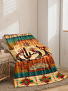 Vintage Kokopelli Flannel Throw Blanket: Versatile Cozy Gift for Any Occasion