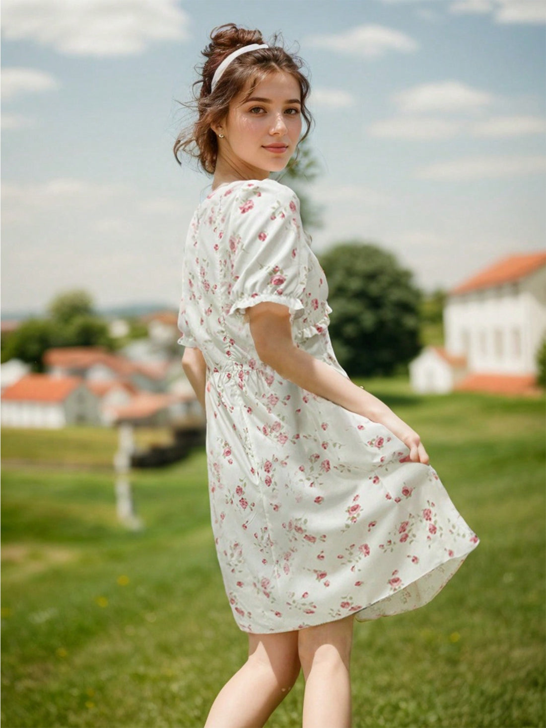 Get ready to turn heads in our Summer Floral Heart Neck Short Sleeve Dress! Perfect for holidays, this dress features a beautiful floral design and a unique heart-shaped neckline. With its short sleeves, you'll stay cool and stylish all summer long. Don't miss out on this must-have piece!