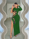 Slither in Style: Snake Skin Animal Print One Shoulder Dress