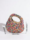 Chic Colorful Rhinestone Mini Evening Bag – Asymmetrical Handbag for Parties & Events