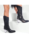 European High-End Personality High-Top Boots: Retro Style for Women