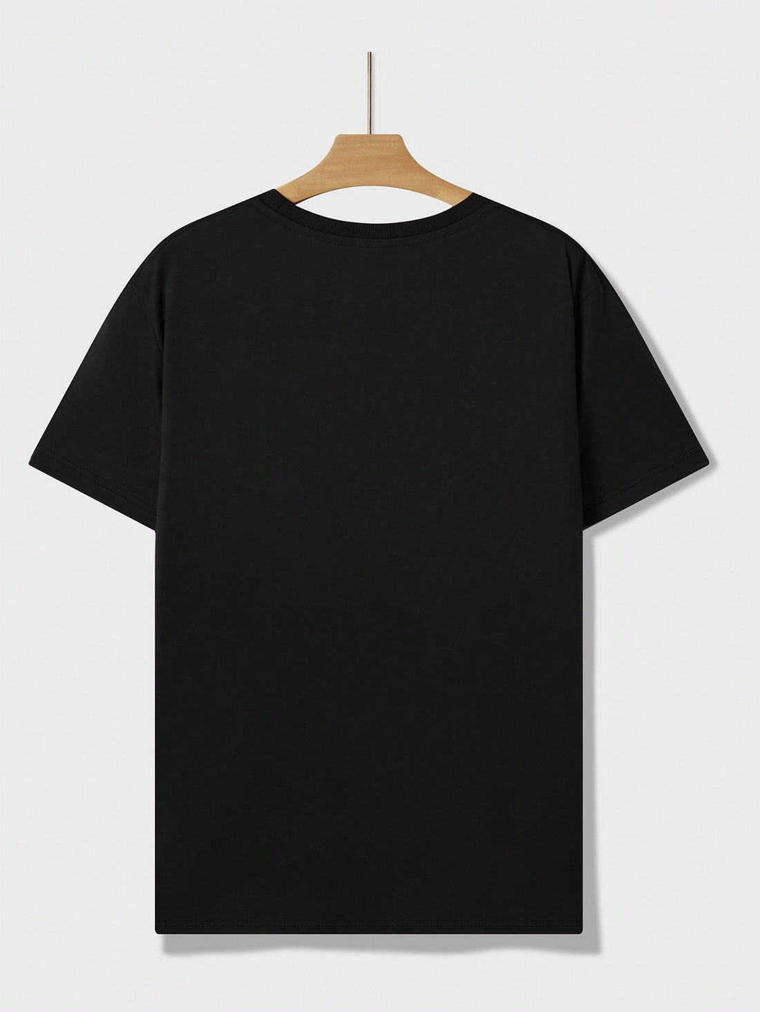 Halloween Edition: Men's Letter Print Round Neck Top for Casual Daily Wear
