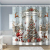 Festive Santa Claus Shower Curtain – Waterproof Holiday Decor for a Jolly Bathroom Transformation