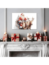 Festive Wonderland: Santa Claus & Reindeer Canvas Wall Art – Perfect Holiday Decor for Every Room