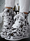 Cute and Cozy: Cartoon Print Zipper Wedge Boots for Autumn/Winter