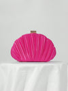 Elegant Pleated Satin Evening Clutch with Chain Strap - Perfect for Prom and Formal Events