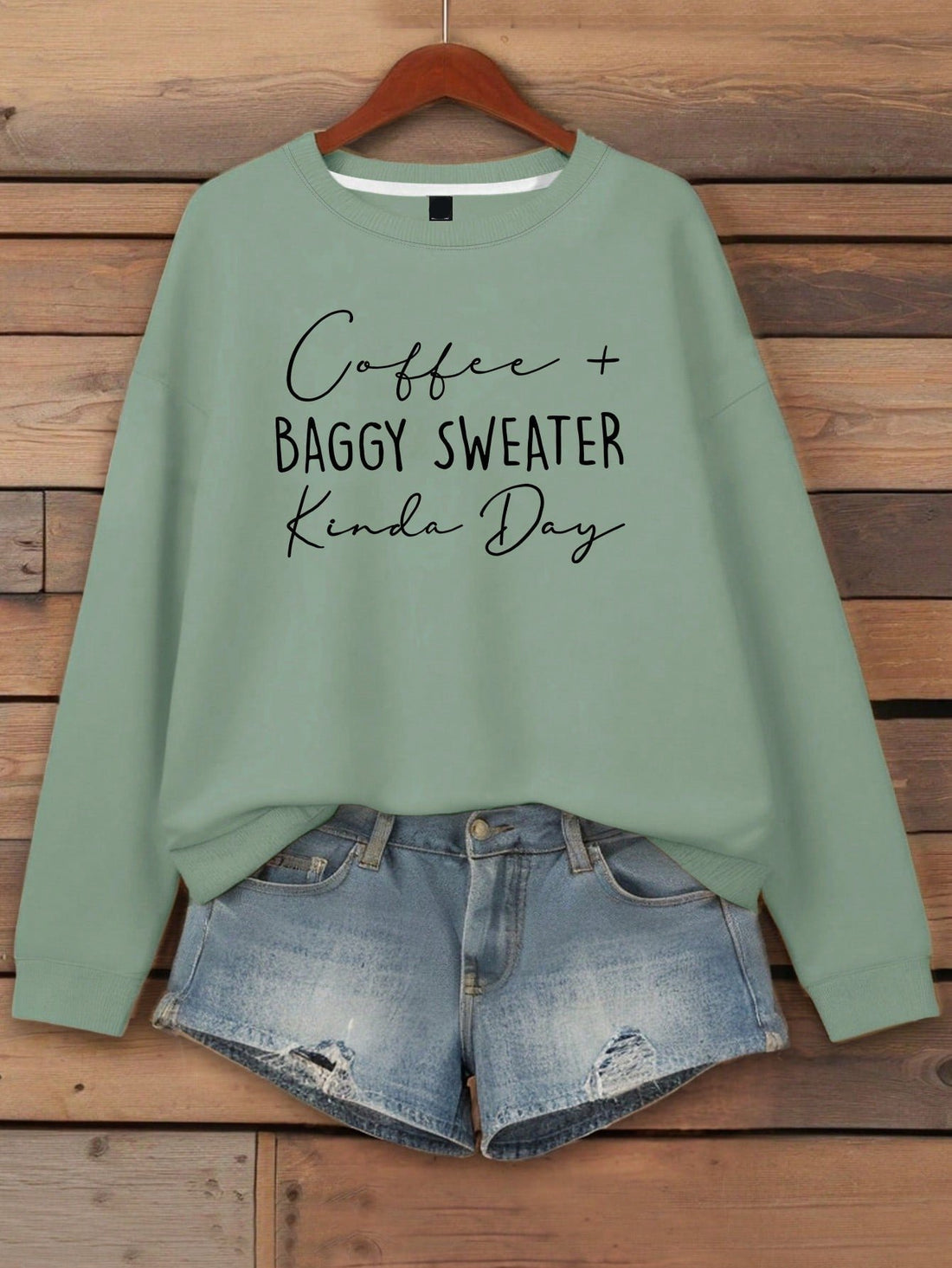 This trendy hoodie for women features a round neck design and stylish letter print. Made with a perfect blend of comfort and style, it is the perfect addition to your wardrobe. Stay comfortable and fashionable with this must-have hoodie.