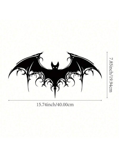 Majestic Bat Metal Wall Art - Gothic Halloween Decor for an Eerie Touch