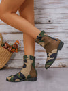 Chic Camo Combat Boots with Convenient Back Zipper – Perfect for Urban Adventures!