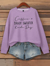 Trendy Letter Printed Round Neck Hoodie for Women - Perfect Blend of Comfort and Style