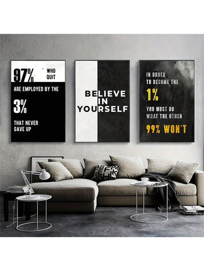 Vibrant Motivational Canvas Prints: Elevate Your Space with Uplifting Quotes