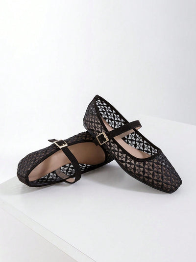 Chic Hollow-Out Mesh Slip-On Loafers for Effortless Style – Perfect for Casual, Party, and Office Wear