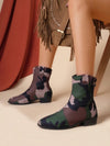 Camouflage Platform Comfort: Stylish Mid-Calf Hiking Boots